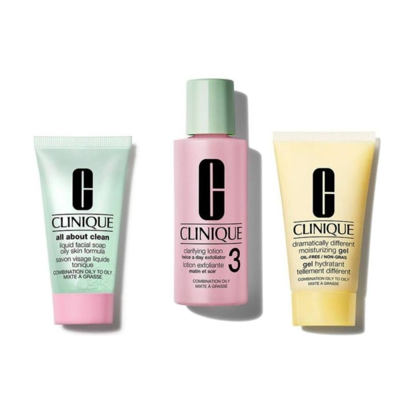 Kit de Skincare Clinique 3 Step Pele Mista a Oleosa