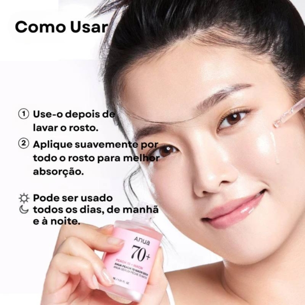 Anua Sérum Peach 70% + Niacinamida 5% para Pele Radiante