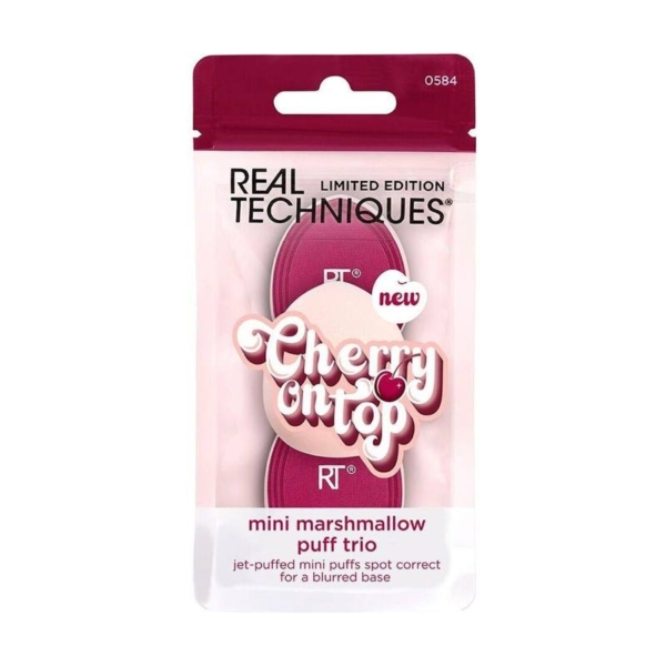Trio de Mini Esponjas Marshmallow Real Techniques Coleção Cherry on Top