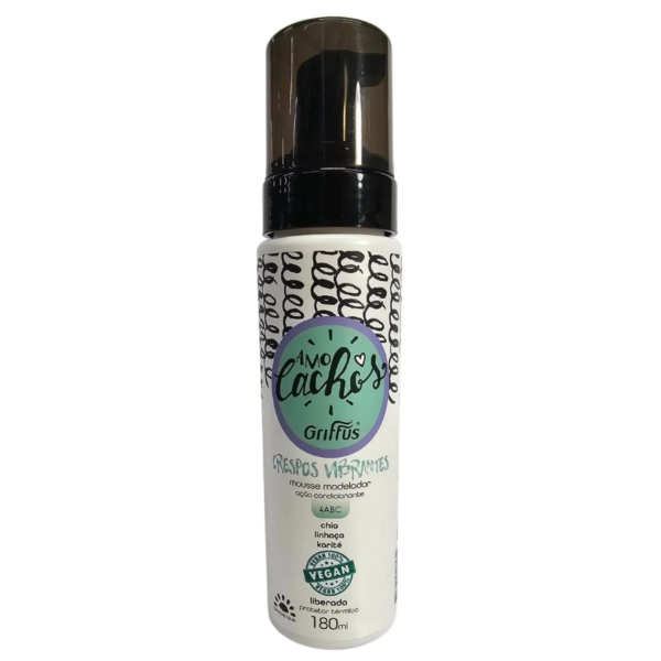 Mousse Modelador Crespos Vibrantes 4abc Vegano Amo Cachos Griffus 180ml