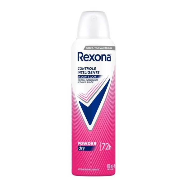 Desodorante Antitranspirante Aerosol Rexona Powder Dry Feminino 72h 150ml