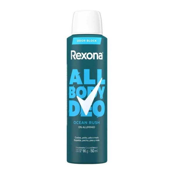 Desodorante Corporal Aerossol Rexona All Body Deo Ocean Rush 150ml