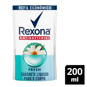 Refil Sabonete Líquido Rexona Antibacterial Fresh com 200ml