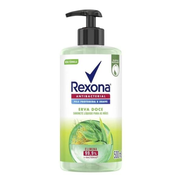 Sabonete Líquido para as Mãos Rexona Antibacterial Erva-Doce 500ml