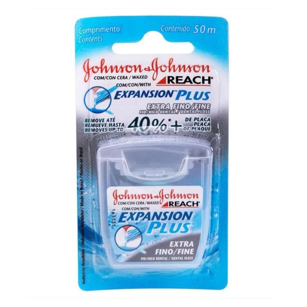 Fio Dental Johnson E Johnson Reach Extra Fino 50 Metros