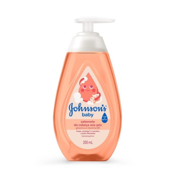 Sabonete Líquido Infantil Johnson's Baby Glicerina da Cabeça aos Pés 200ml