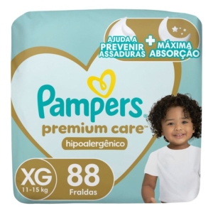 Fralda Infantil Pampers Premium Care Xg 88 Unidades