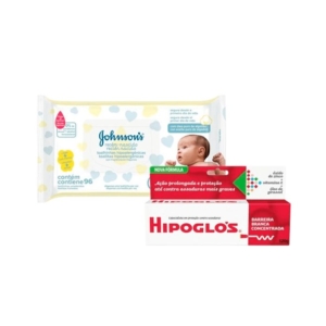 Kit Johnson's Baby Lenços Umedecidos Sem Fragrância 96 Unidades + Hipoglós Original Pomada 120g