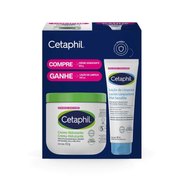 Kit Hidratação Corporal Cetaphil Creme Hidratante 453g + Loção De Limpeza 100ml