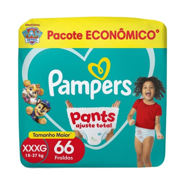 Fralda Pampers Pants Ajuste Total Xxxg 66 Unidades