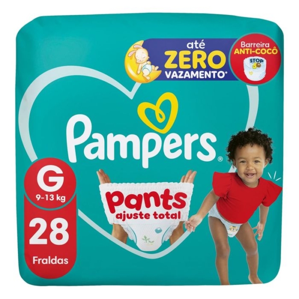 Fralda Pampers Pants Ajuste Total G 28 Unidades