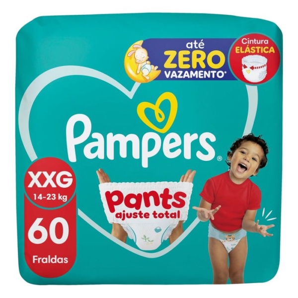 Fralda Pampers Pants Ajuste Total XXG 60 Unidades