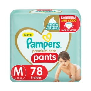 Fralda Pampers Pants Premium Care M 78 Unidades