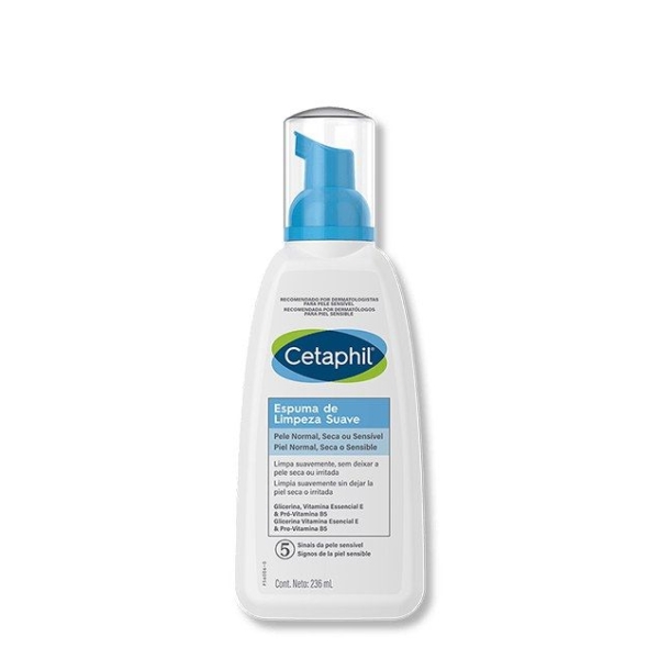 Espuma de Limpeza Facial Cetaphil Suave Pele Sensível 236ml