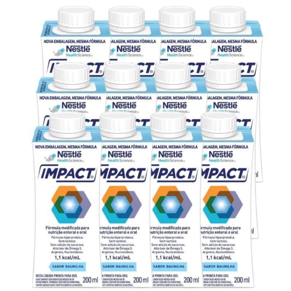 Nutrição Enteral E Oral Impact Baunilha 200Ml 12 Unidades
