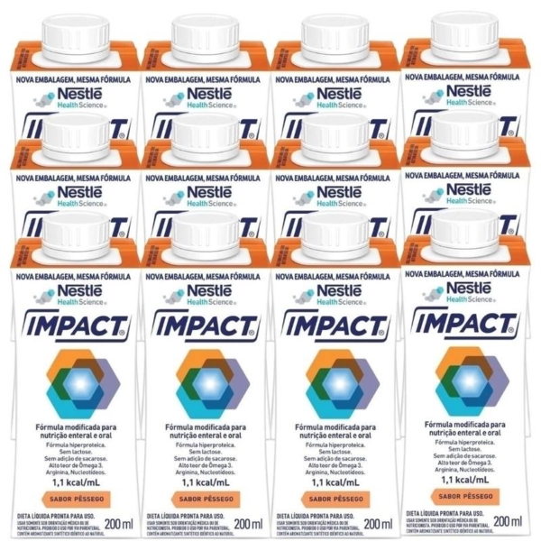 Nutrição Enteral E Oral Impact Pêssego 200Ml 12 Unidades