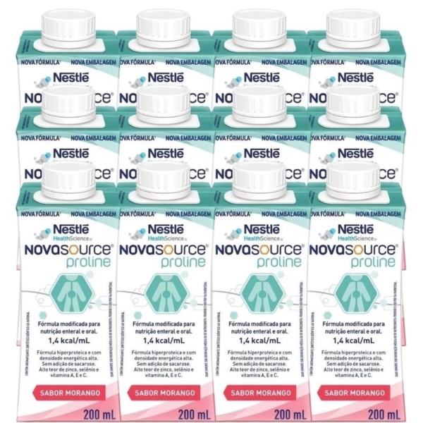 Nutrição Enteral E Oral Novasource Proline Morango 200Ml 12 Unidades