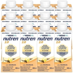 Nutrição Enteral E Oral Nutren 2.0 Baunilha 200Ml 12 Unidades