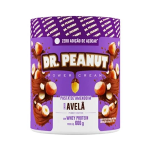 Pasta de Amendoim Whey Protein Dr. Peanut 600g Avelã
