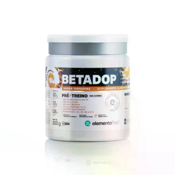 Pré-treino Elemento Puro Beta Alanina Betadop Tangerina 300g