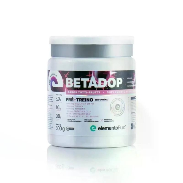 Pré-treino Elemento Puro Beta Alanina Betadop Tutti Frutti 300g