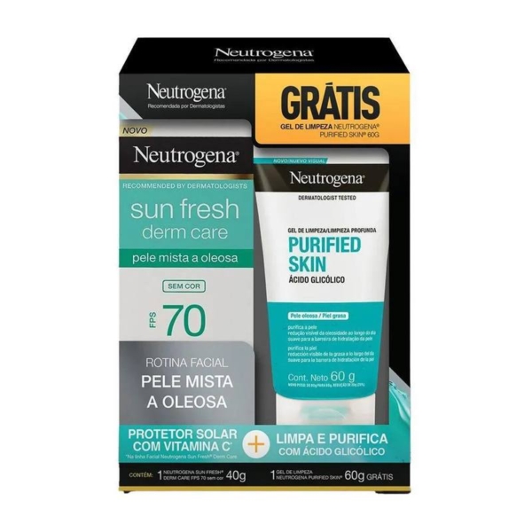 PROMO NEUTROGENA SUN FRESH FACIAL SPF 70 40G + PURIFIED SKIN 60G