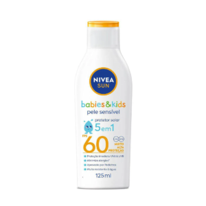 Protetor Solar FPS 60 Nivea Sun Kids & Babies Pele Sensível 125ml