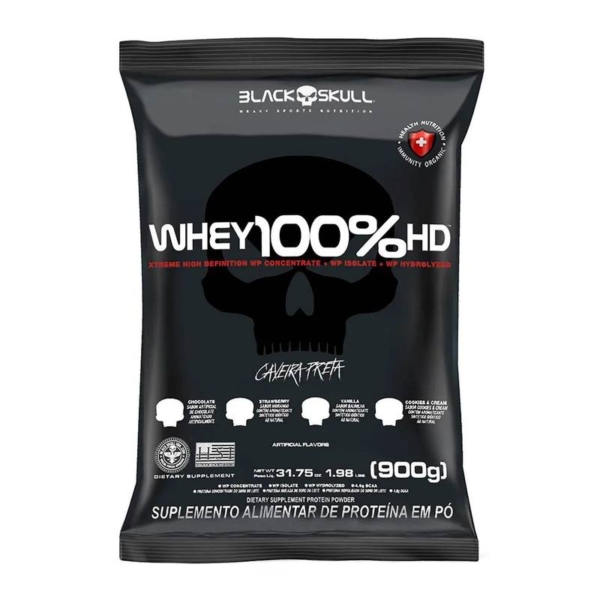Refil Whey 100% HD Black Skull Cookies & Cream 900g