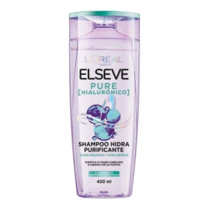 Shampoo L’Oréal Paris Elseve Pure [Hialurônico] Hidra Purificante Hidratação e Preenchimento com Ácido Hialurônico 400ml