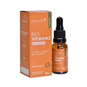 Suplemento Bio Vit.d3+k2 em Gotas Sabor Limão – Puravida