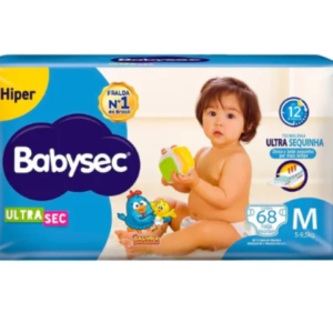 Fralda Descartável Babysec Ultra Sec M 68 Unidades