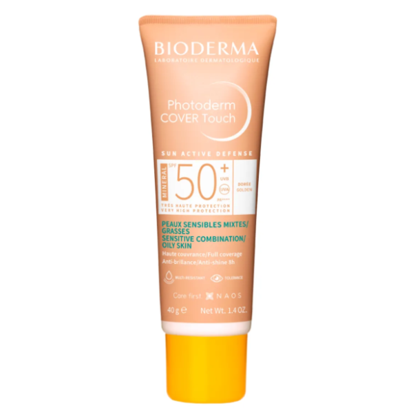 Protetor Solar Facial Bioderma Photoderm Cover Touch FPS50+ Dourado 40g