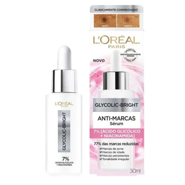 Sérum Facial Anti-Marcas L’oréal Paris Glycolic Bright 30ml