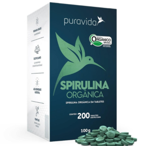 Spirulina Orgânica Puravida 200 Tabletes