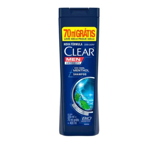 Clear Men Shampoo Anticaspa Ice Cool Menthol 400ml