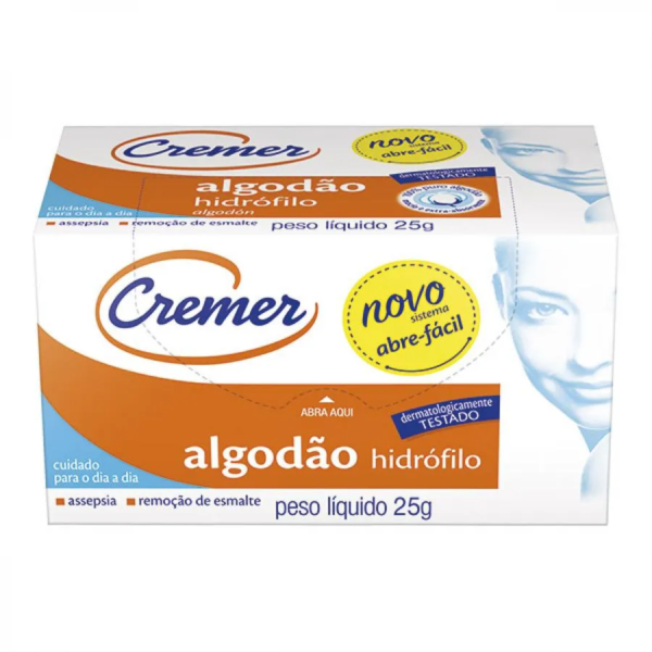 Algodão Cremer Hidrófilo Rolo 25g