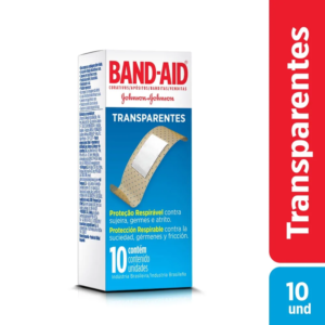 Band-aid Transparente Com 10 Unidades