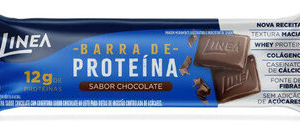 Barra De Proteína Chocolate Cobertura Chocolate Ao Leite Linea Caixa 384g 12 Unidades