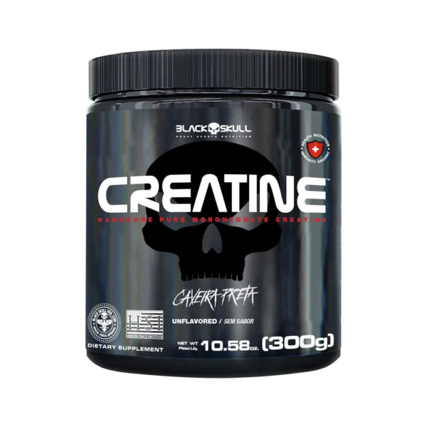 Black Skull Creatina 300gr Sem Sabor