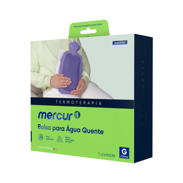 Bolsa Para Agua Quente Mercur Termoterapia G 2l Lilas Com 1 Unidade