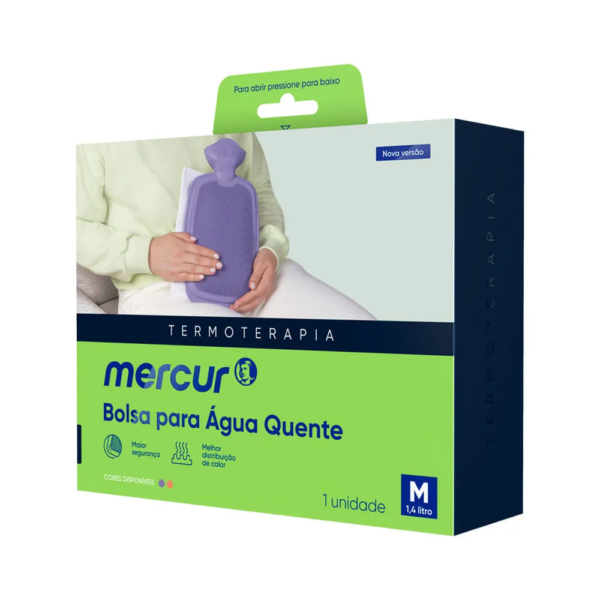 Bolsa Para Agua Quente Mercur Termoterapia M 1,4l Lilas Com 1 Unidade