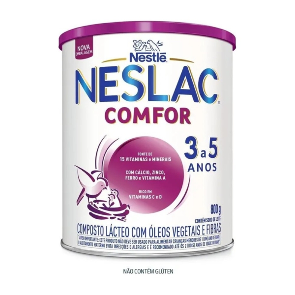 Composto Lacteo Neslac Comfor 3 A 5 Anos 800g