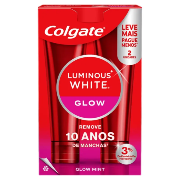 Creme Dental Colgate Luminous White Com 2x70gr Glow