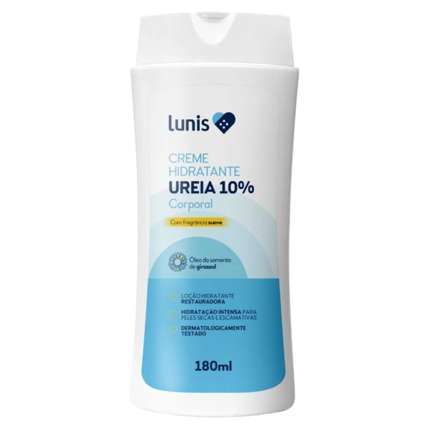 Creme Hidratante Corporal Ureia 10% Lunis 180ml