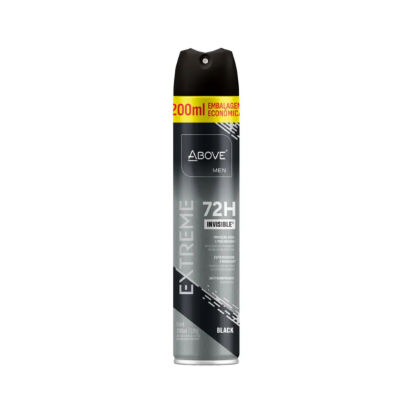Desodorante Above Masculino Extreme 200ml Aerosol Black
