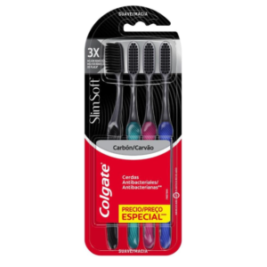 Escova Dental Colgate Slim Soft Carvão 4 Unidades