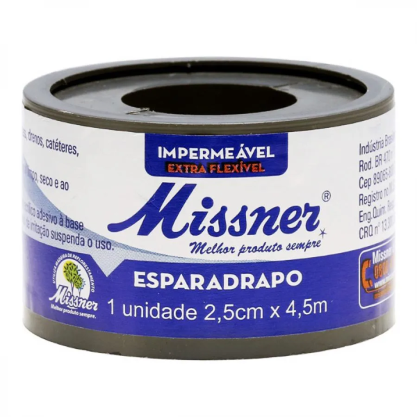 Esparadrapo Missner Impermeável 2,5cmx4,5m