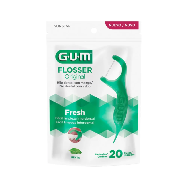 Fio Dental Gum Flosser Com 20 Com Cabo Fresh