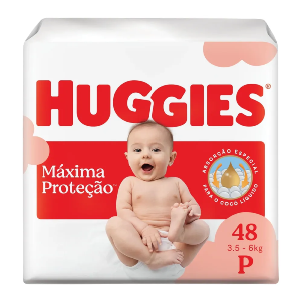 Fralda Huggies P Máxima Proteção 48 Unidades