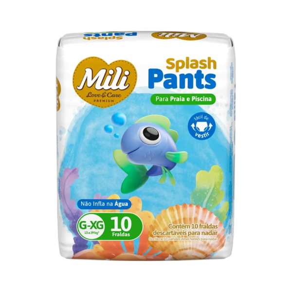 Fralda Mili Splash Pants G/xg Com 10 Unidades